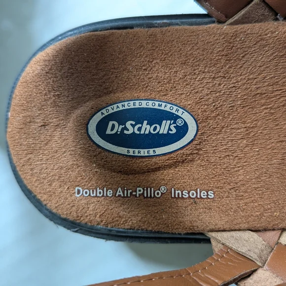 Dr Scholl's Brown Leather Sandals Size 9 - Picture 6 of 12